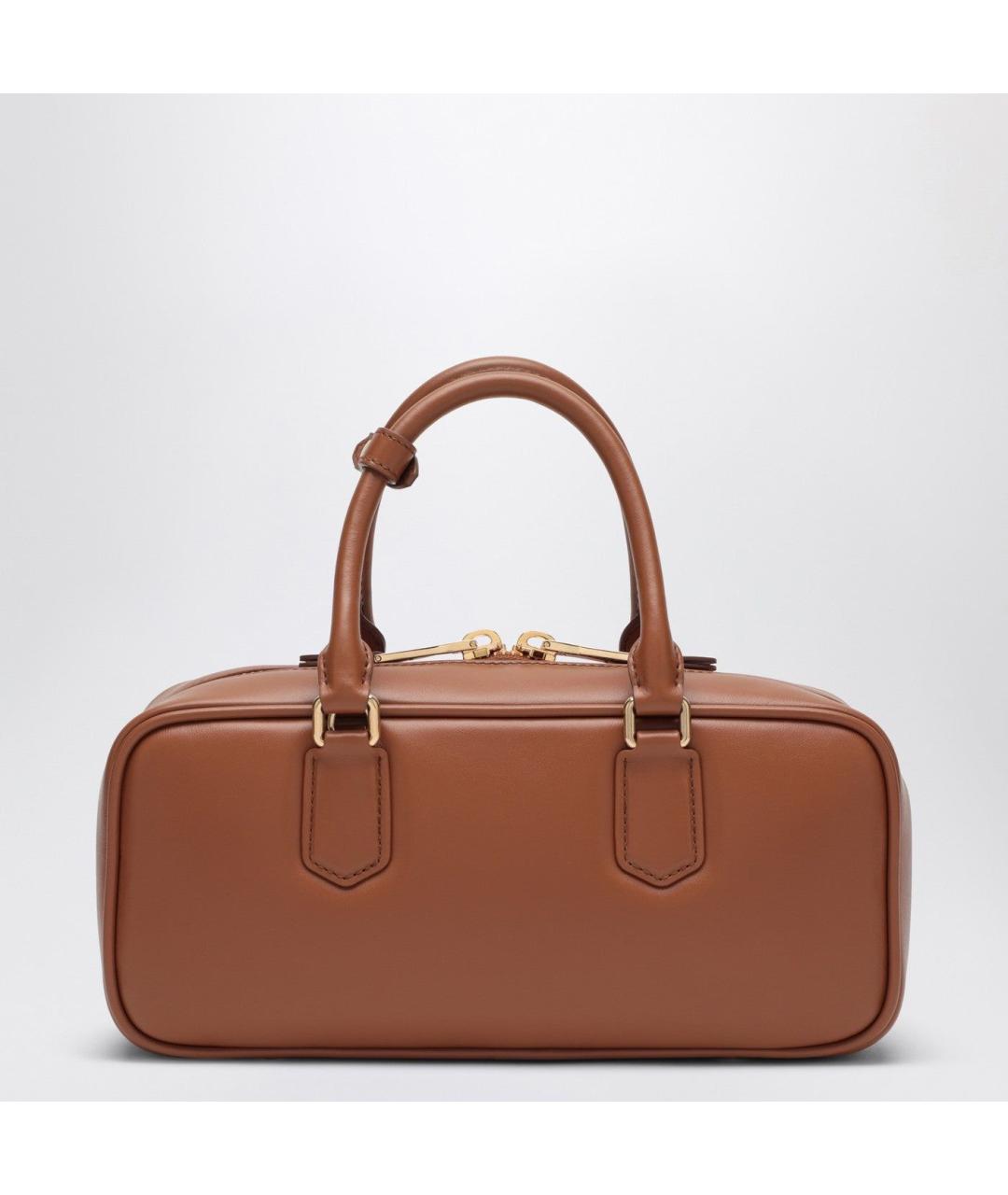 MIU MIU Коричневая кожаная сумка с короткими ручками, фото 2