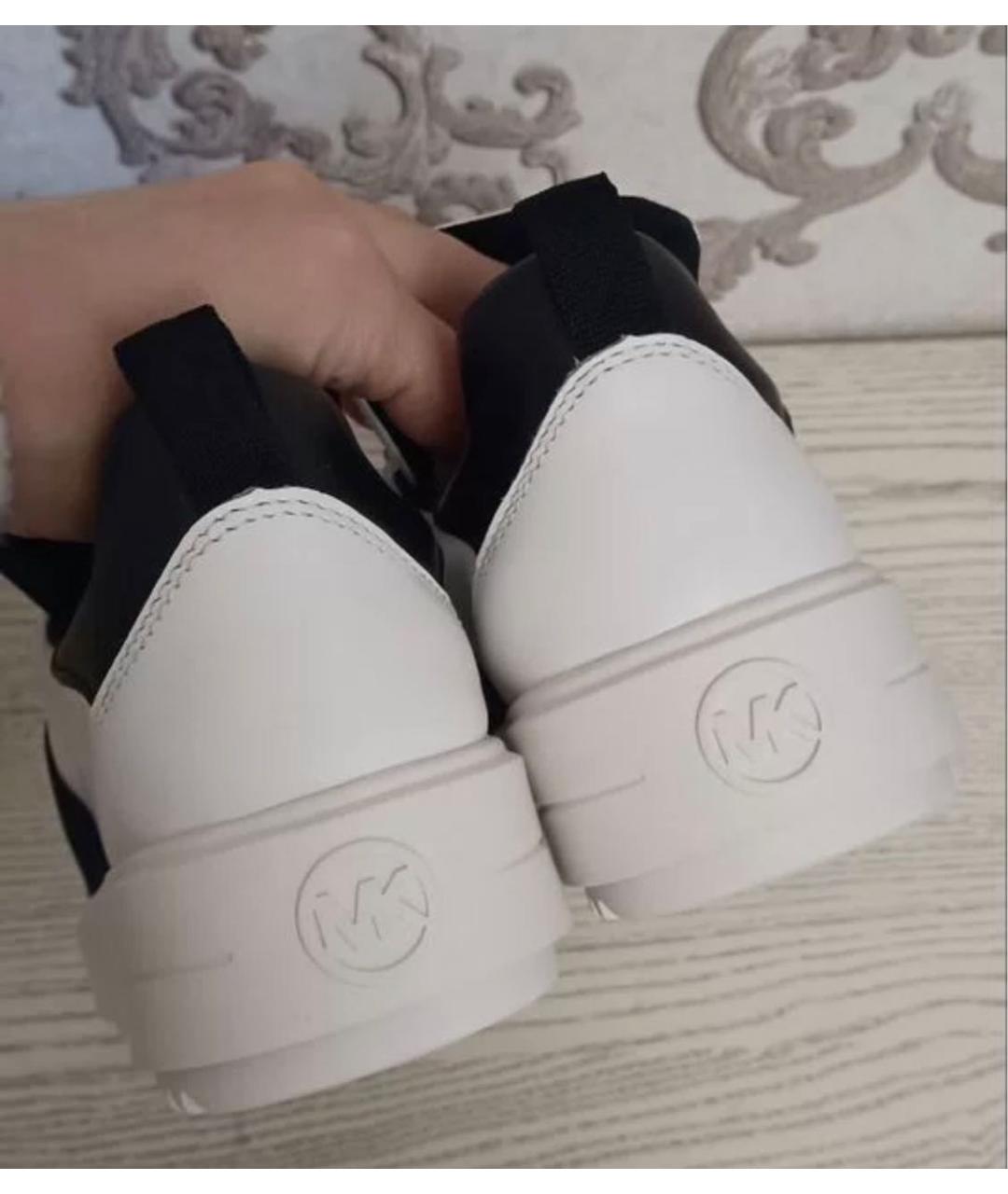 MICHAEL KORS Белые кожаные кеды, фото 5