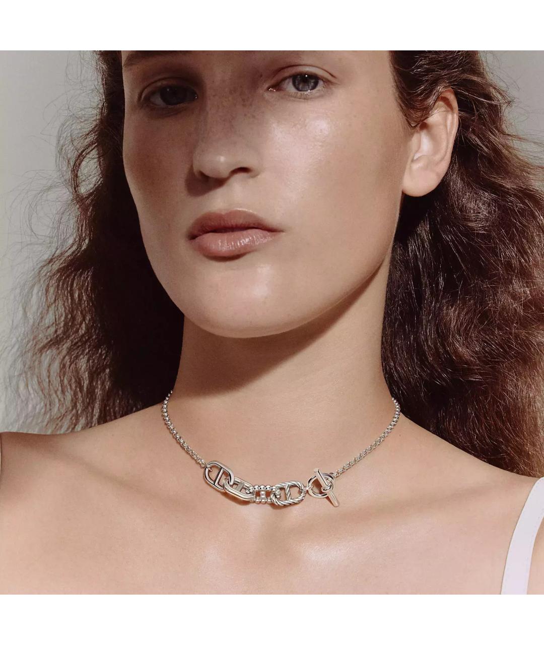 HERMES Серебряное серебряное колье, фото 4