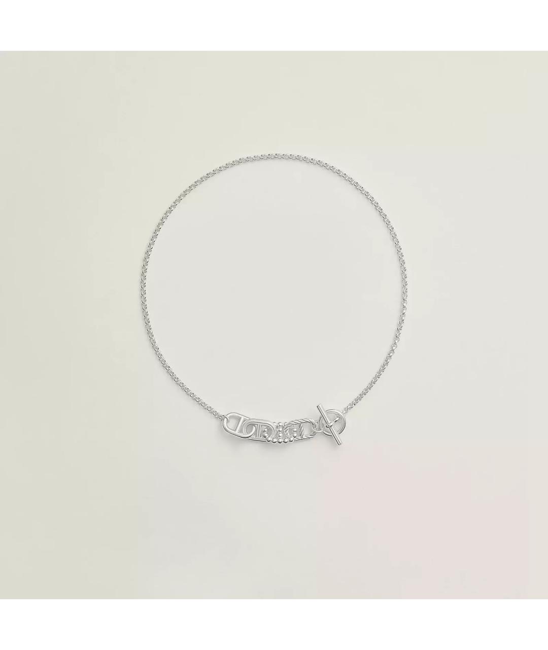 HERMES Серебряное серебряное колье, фото 2
