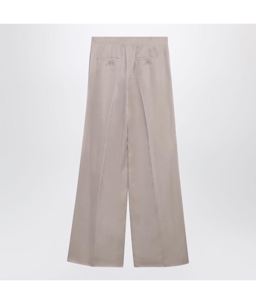 MAX MARA Розовые шелковые прямые брюки, фото 2