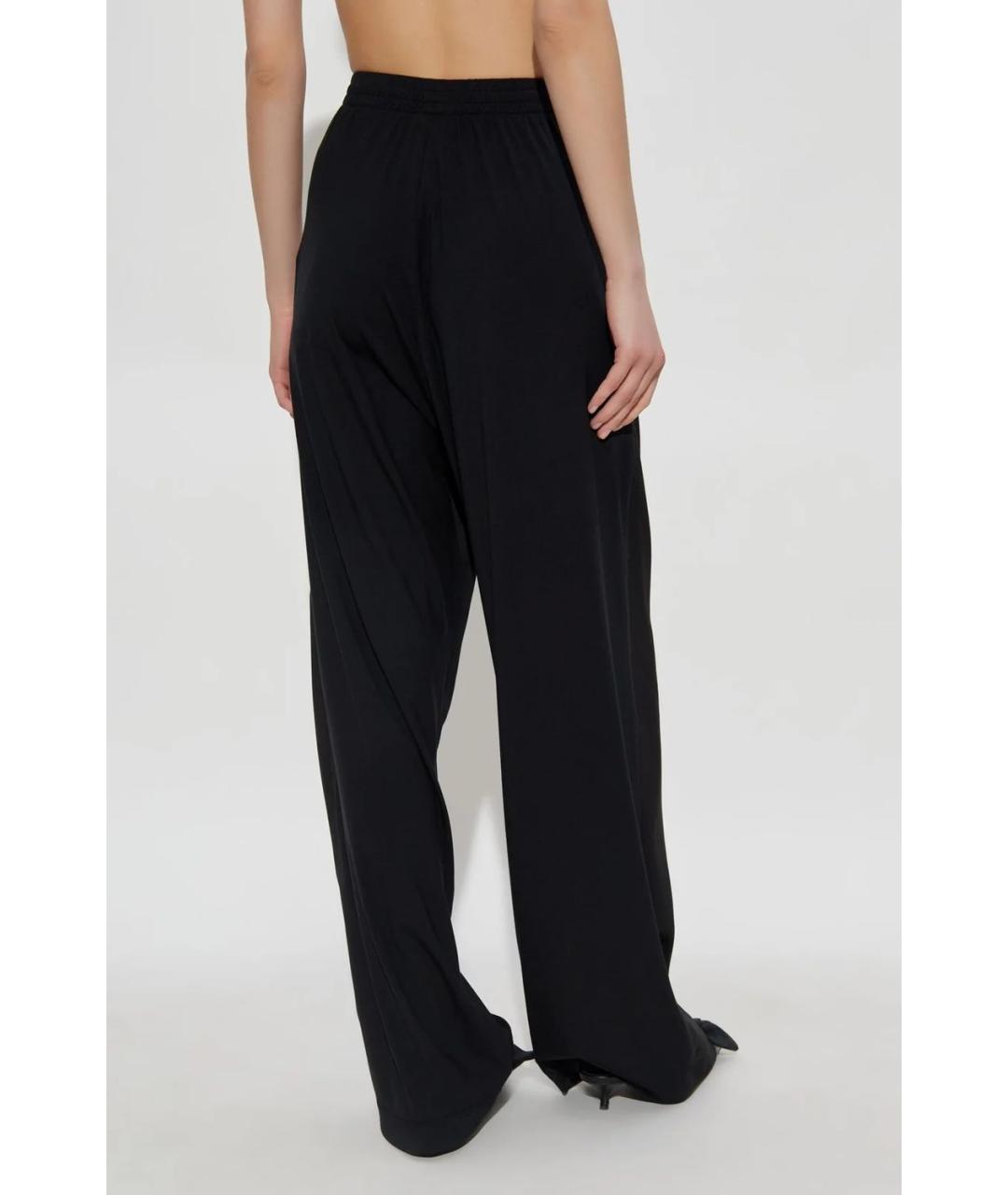 BALENCIAGA Черные шерстяные прямые брюки, фото 3