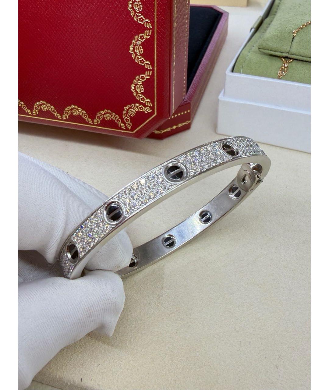 CARTIER Серебрянный браслет из белого золота, фото 5