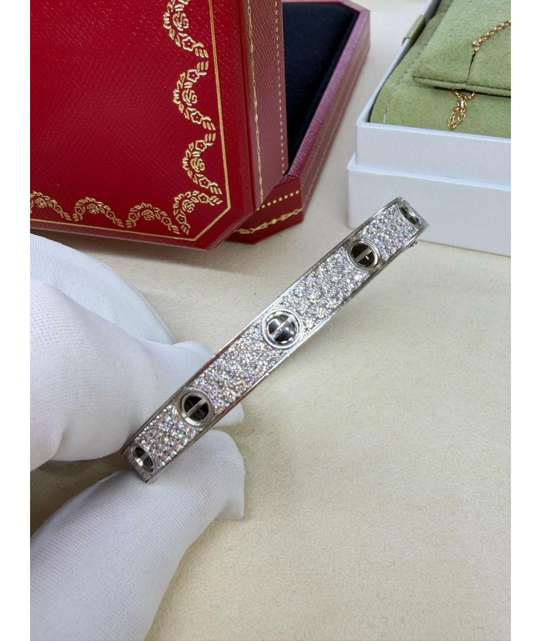 CARTIER Серебрянный браслет из белого золота, фото 7