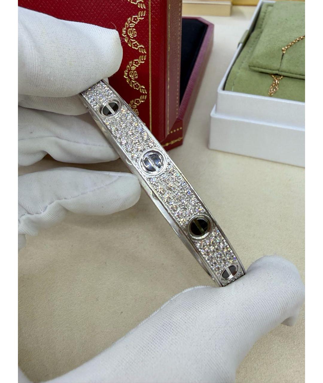 CARTIER Серебрянный браслет из белого золота, фото 4