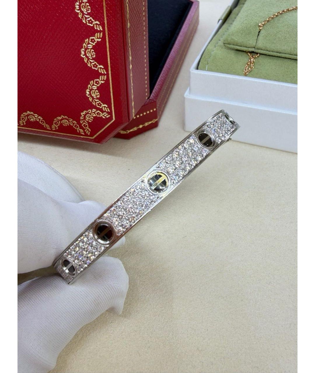 CARTIER Серебрянный браслет из белого золота, фото 8