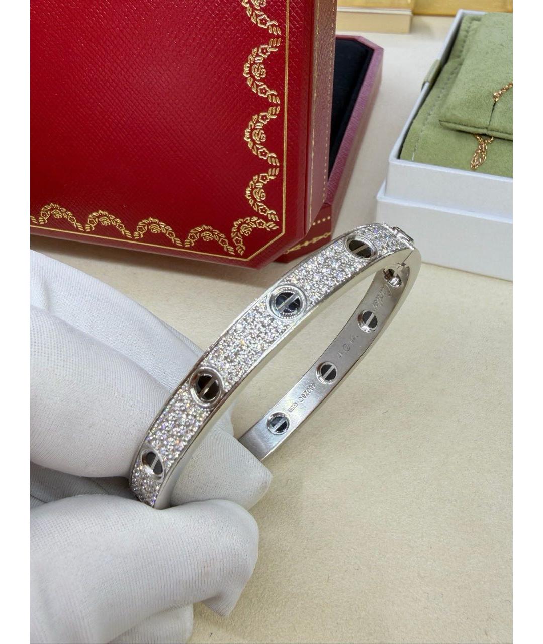 CARTIER Серебрянный браслет из белого золота, фото 9