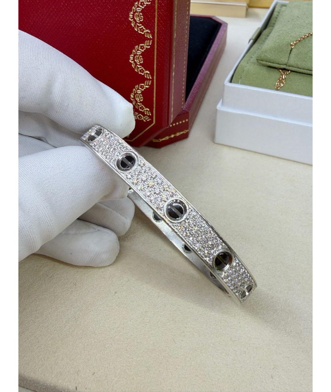 CARTIER Серебрянный браслет из белого золота, фото 6