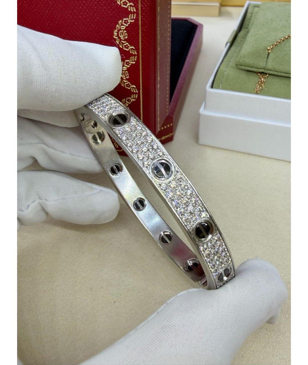 CARTIER Серебрянный браслет из белого золота, фото 3