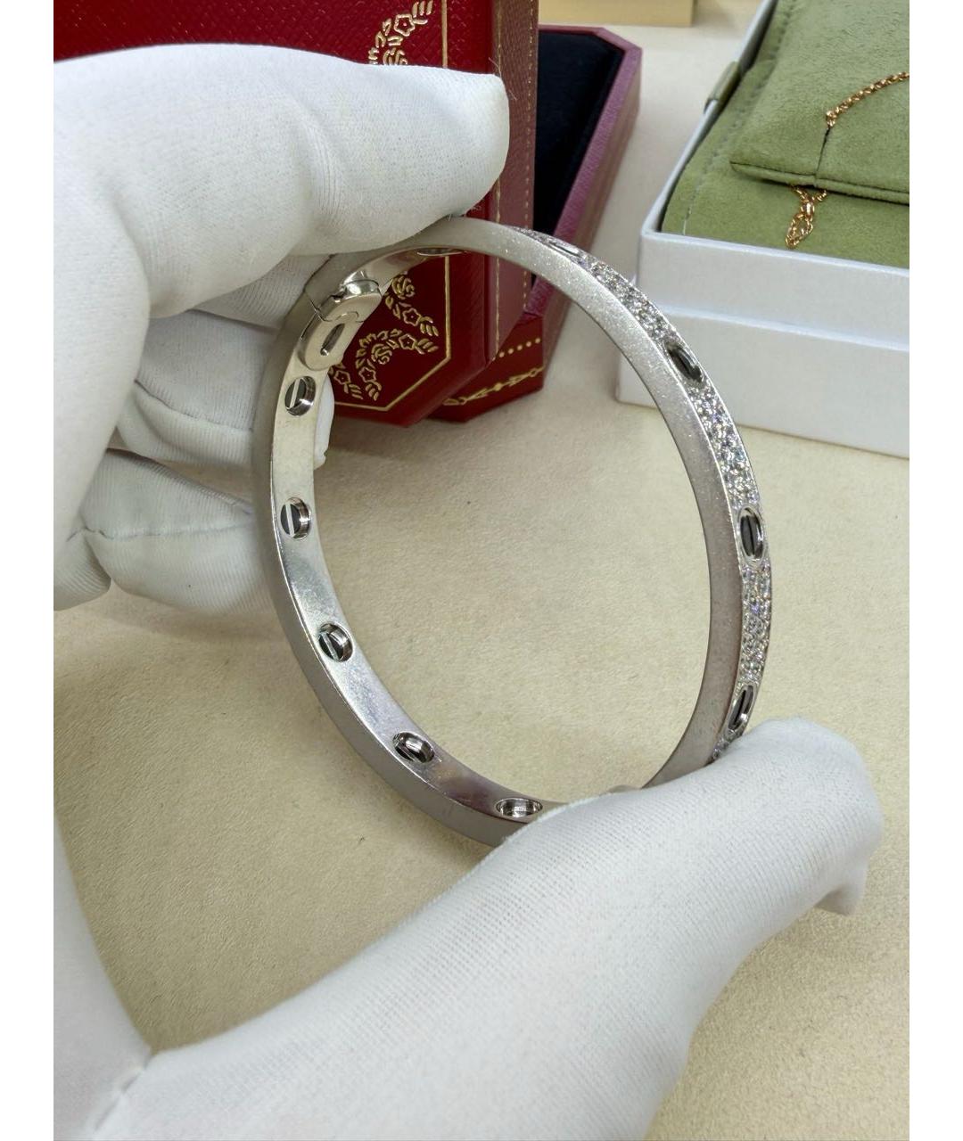 CARTIER Серебрянный браслет из белого золота, фото 2