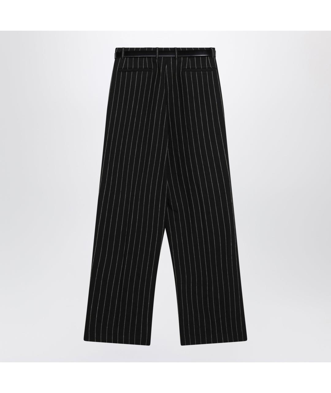 DOLCE&GABBANA Черные шерстяные прямые брюки, фото 2