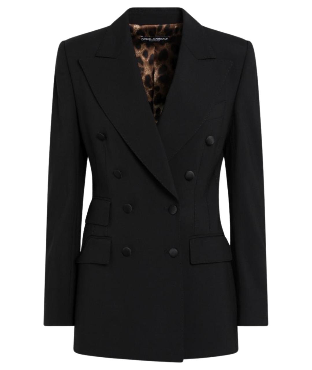 DOLCE&GABBANA Черный шерстяной жакет/пиджак, фото 1
