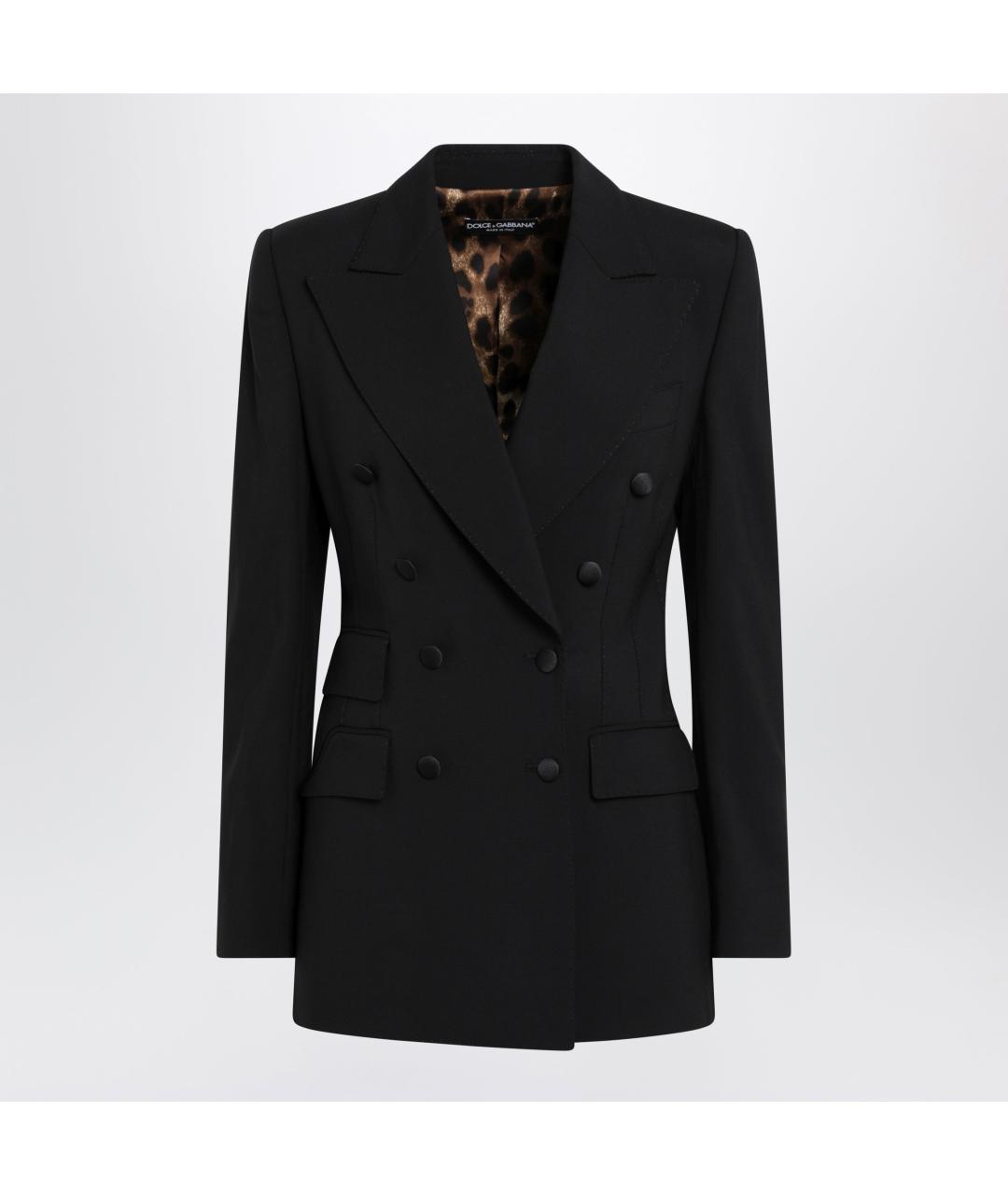 DOLCE&GABBANA Черный шерстяной жакет/пиджак, фото 3
