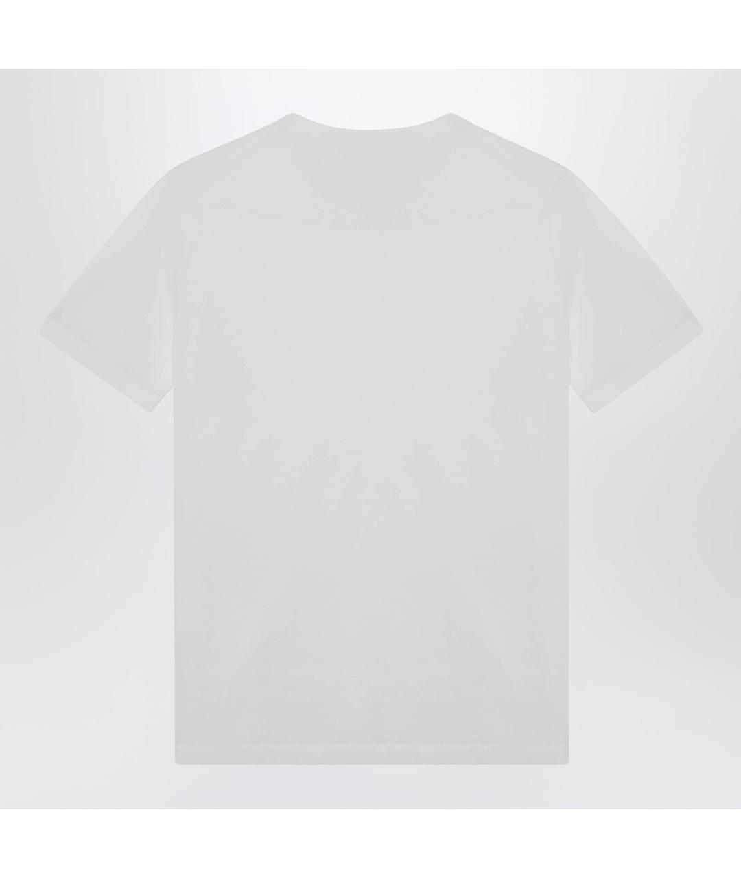 LORO PIANA Белая хлопковая футболка, фото 2