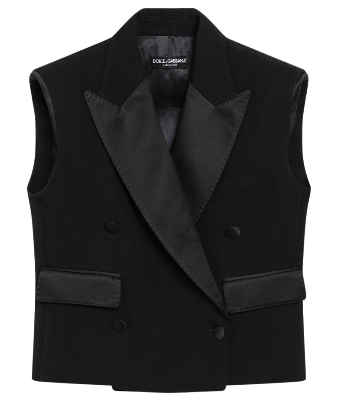 DOLCE&GABBANA Черный шерстяной жилет, фото 1