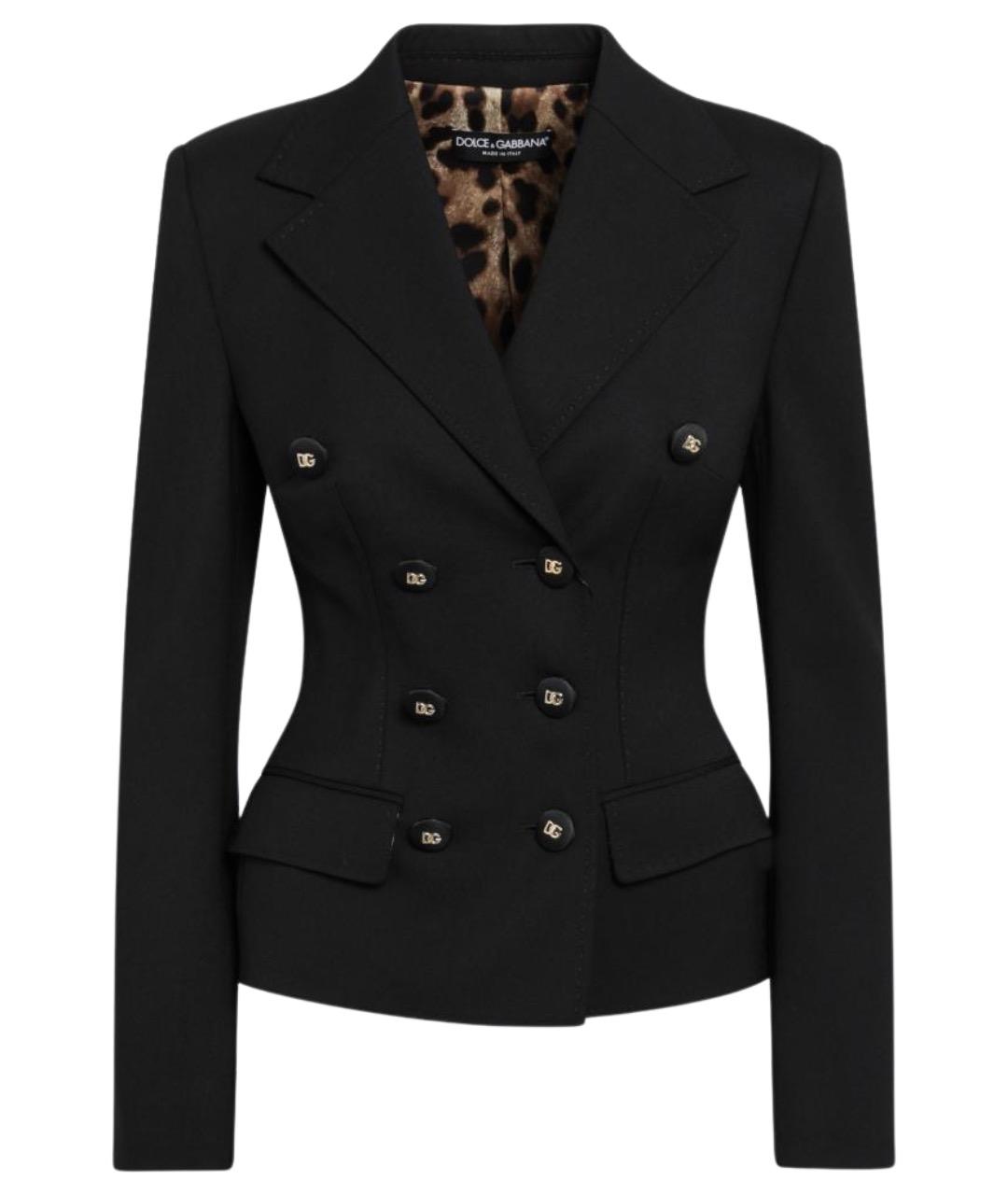 DOLCE&GABBANA Черный шерстяной жакет/пиджак, фото 1