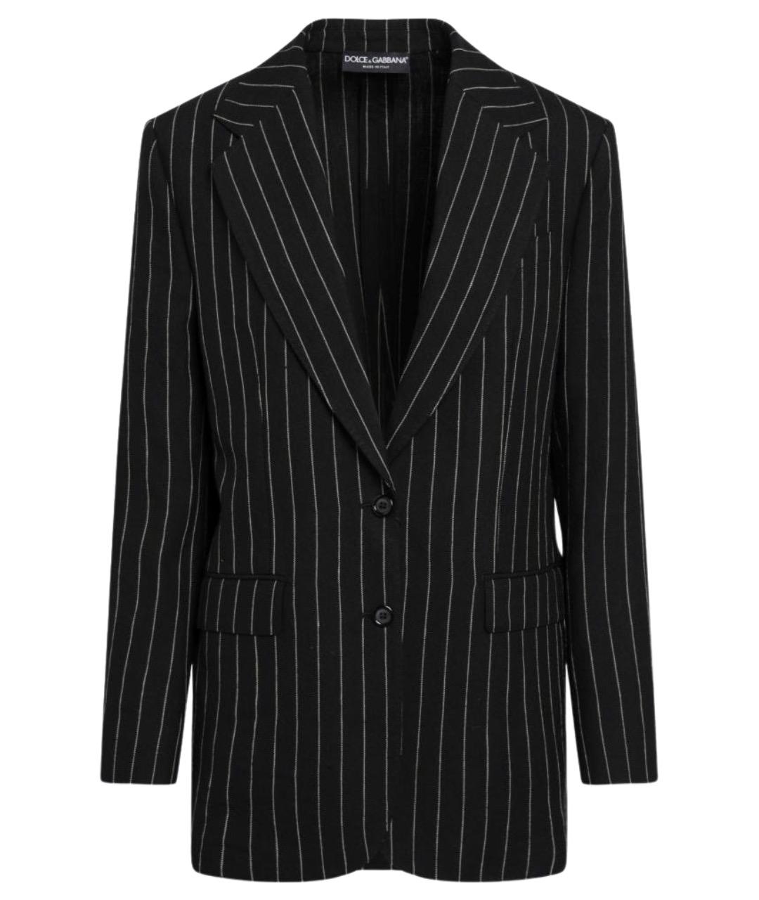 DOLCE&GABBANA Черный шерстяной жакет/пиджак, фото 1