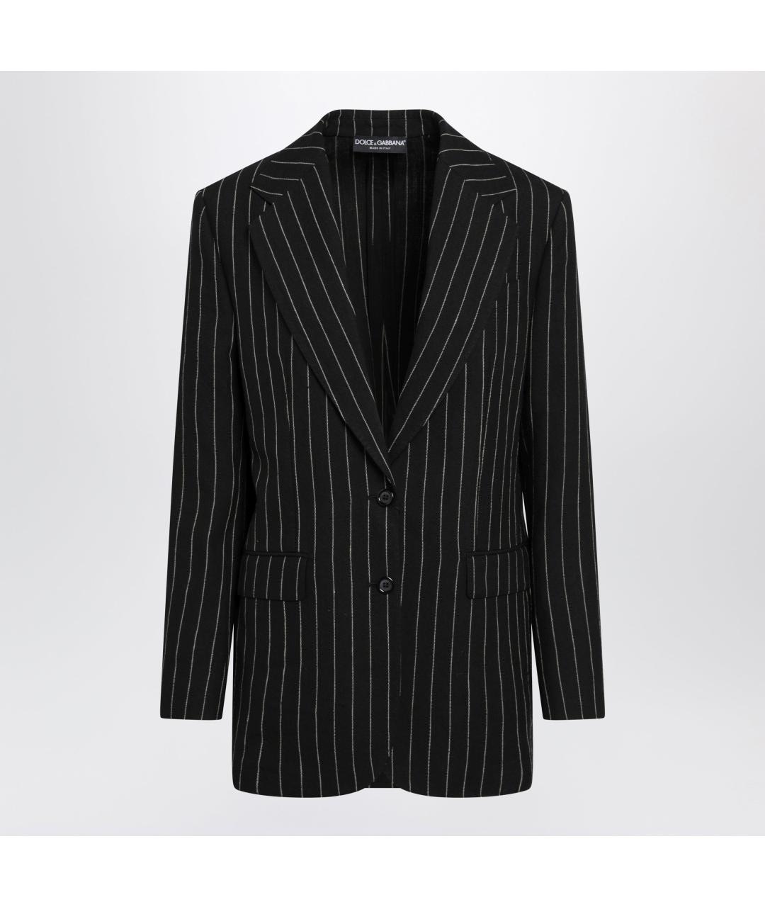 DOLCE&GABBANA Черный шерстяной жакет/пиджак, фото 3