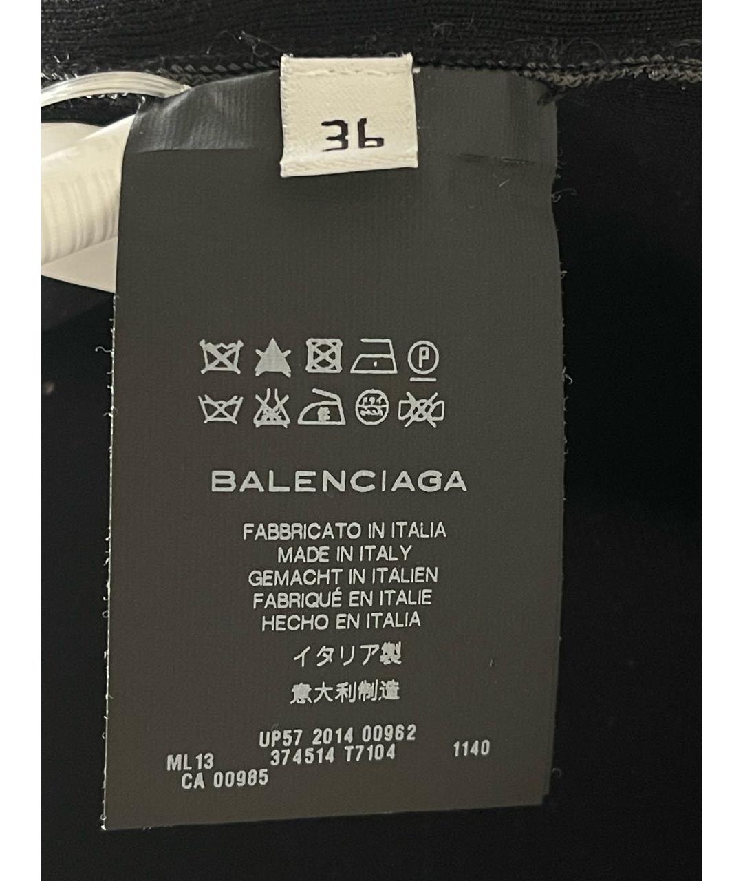 BALENCIAGA Антрацитовая хлопковая футболка, фото 7