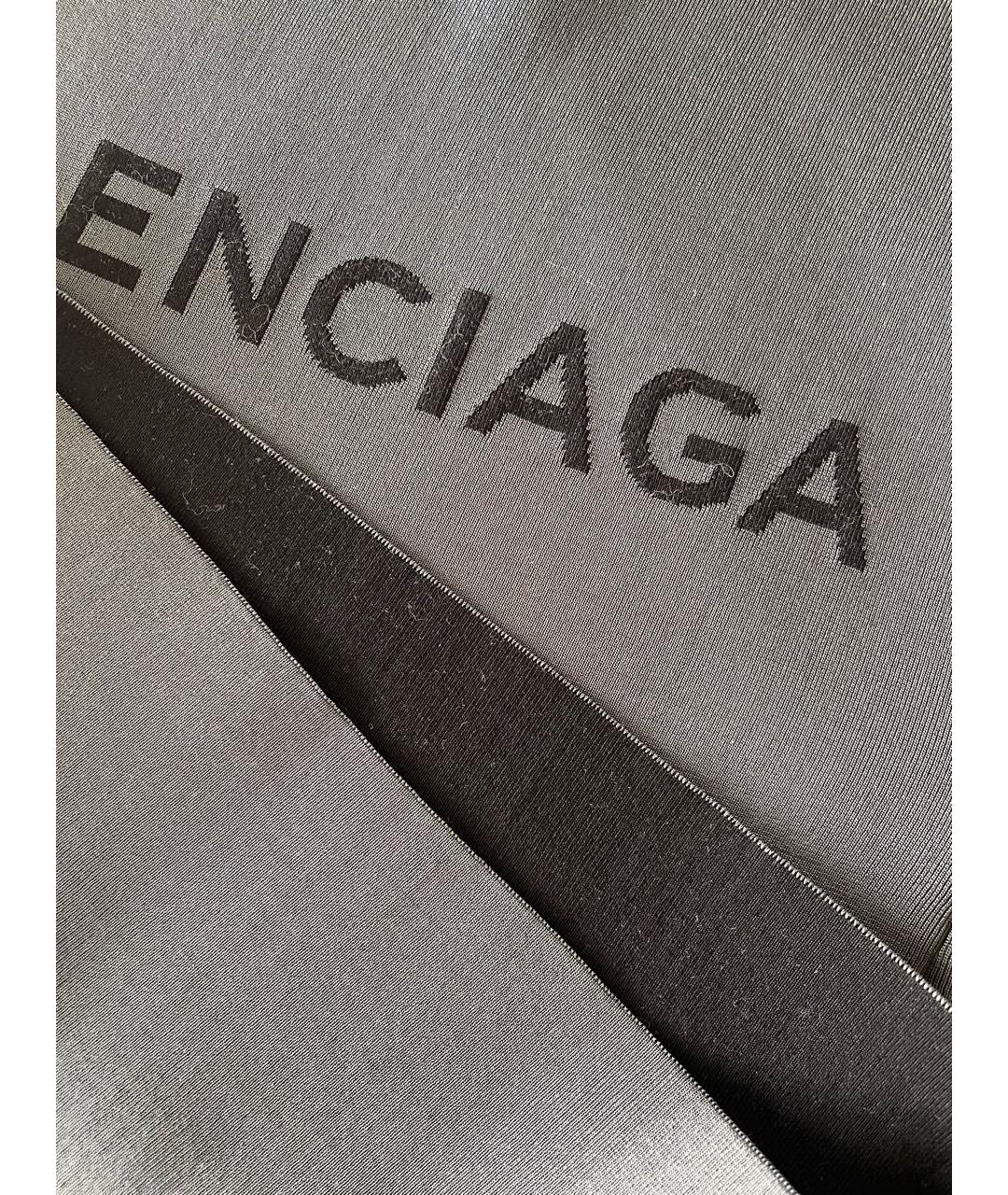 BALENCIAGA Антрацитовая хлопковая футболка, фото 4