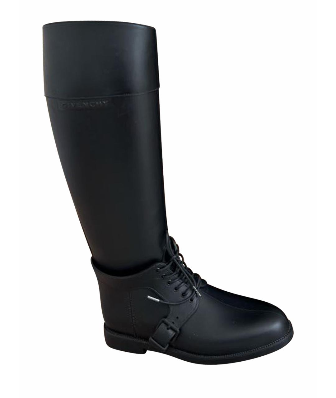 GIVENCHY Черные резиновые сапоги, фото 1