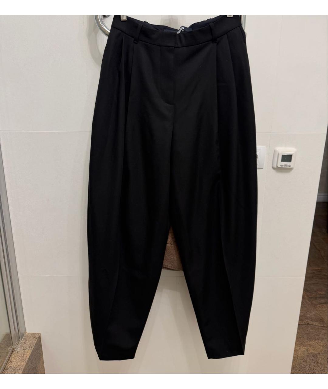 JACQUEMUS Черные шерстяные брюки широкие, фото 7