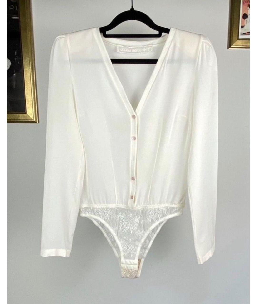 ULYANA SERGEENKO Белая шелковая блузы, фото 2