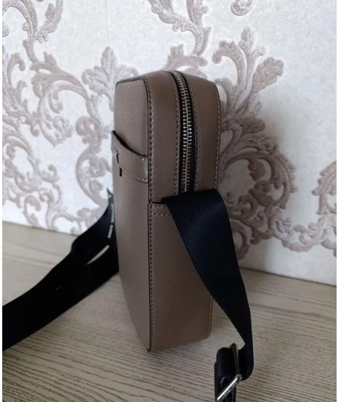 MICHAEL KORS Серая сумка на плечо из искусственной кожи, фото 3