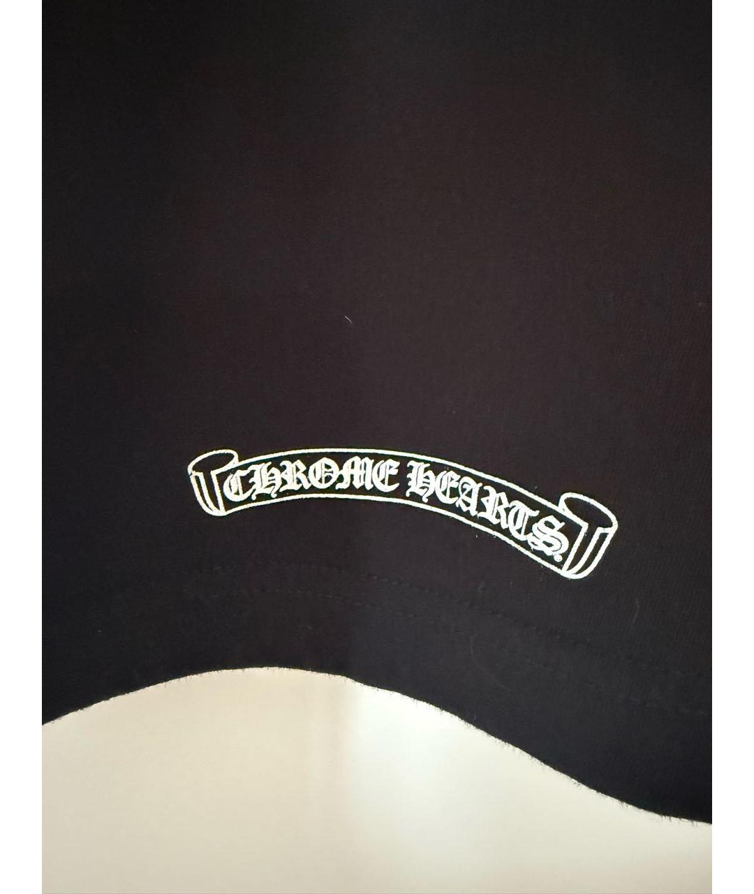 CHROME HEARTS Черная хлопковая футболка, фото 4