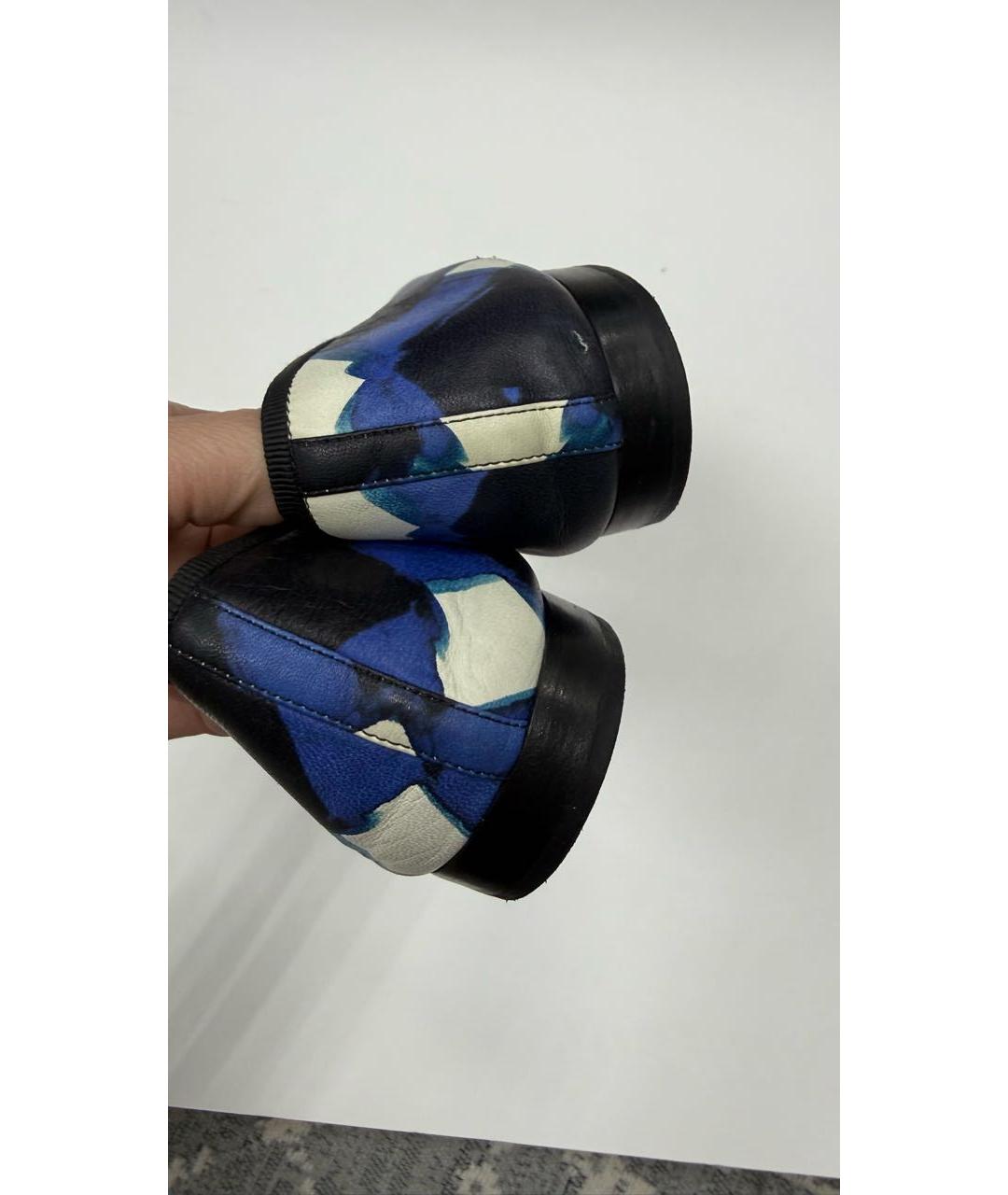 CHANEL Синие кожаные балетки, фото 4