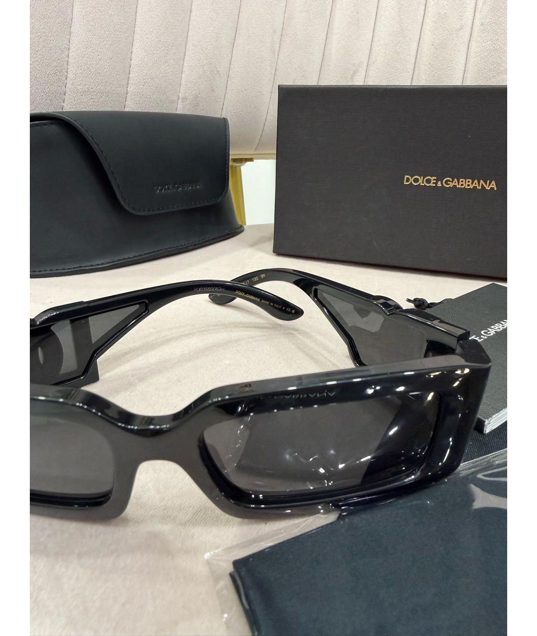 DOLCE&GABBANA Черные пластиковые солнцезащитные очки, фото 6