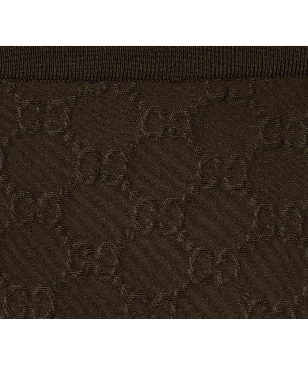 GUCCI Коричневые полиамидовые леггинсы и велосипедки, фото 5