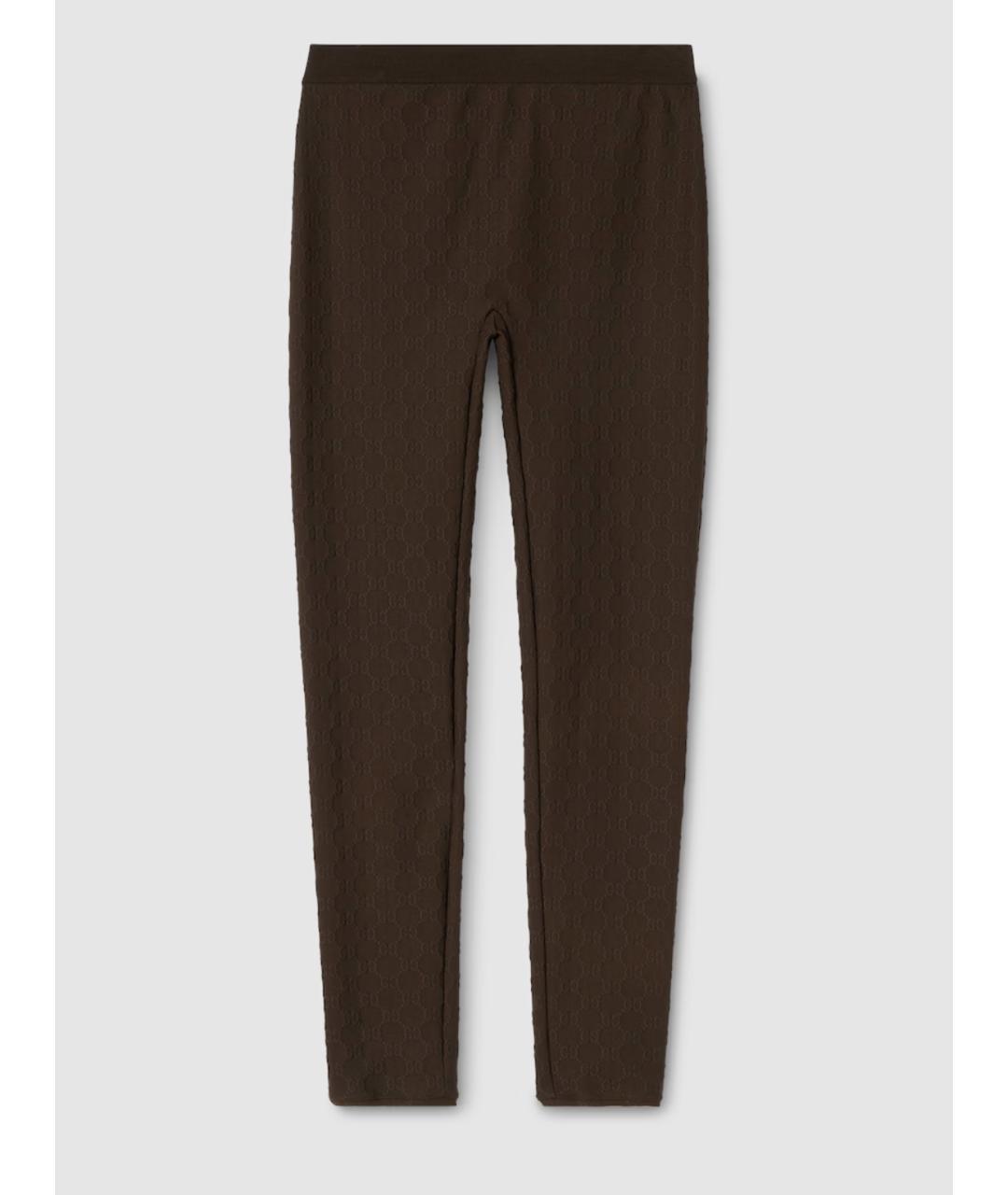 GUCCI Коричневые полиамидовые леггинсы и велосипедки, фото 6