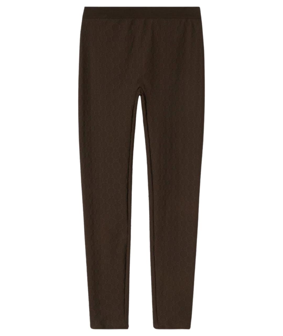 GUCCI Коричневые полиамидовые леггинсы и велосипедки, фото 1