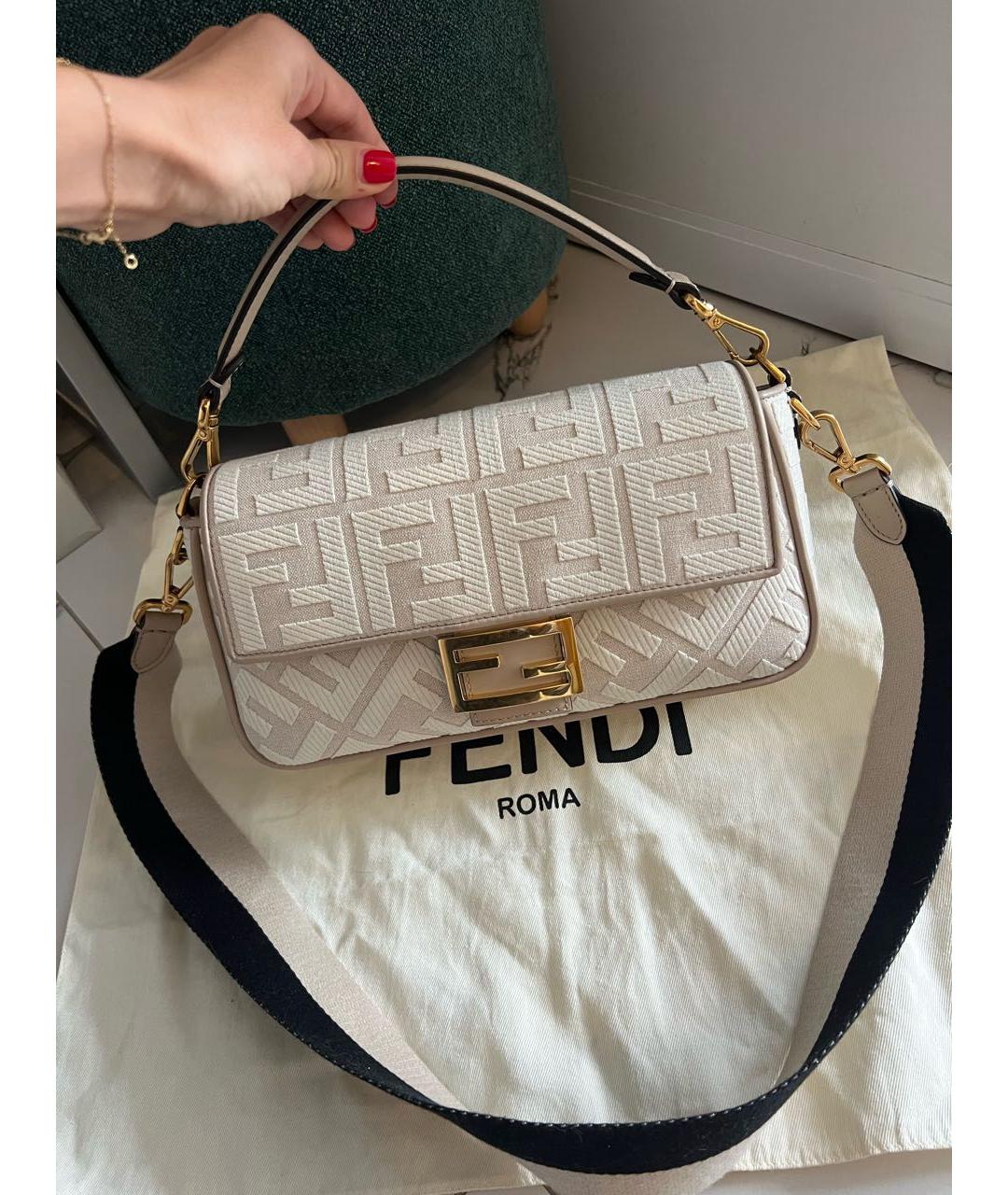 FENDI Бежевая сумка через плечо, фото 8