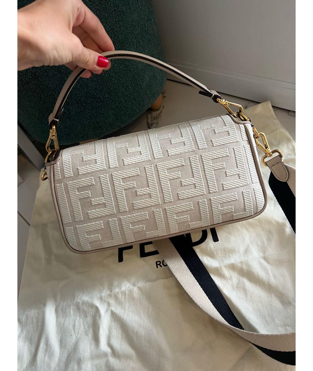 FENDI Бежевая сумка через плечо, фото 4