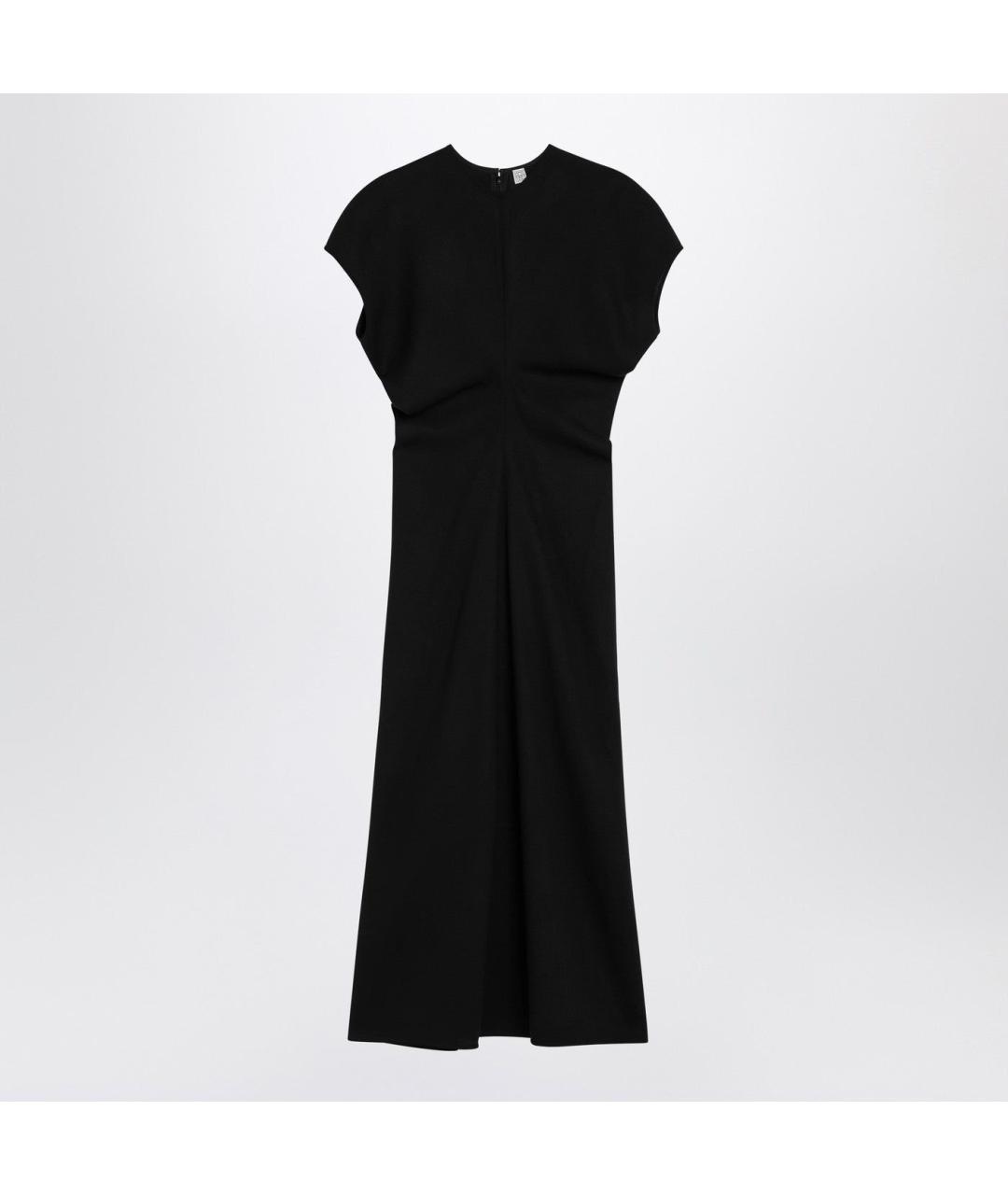 TOTEME Черное шерстяное повседневное платье, фото 3