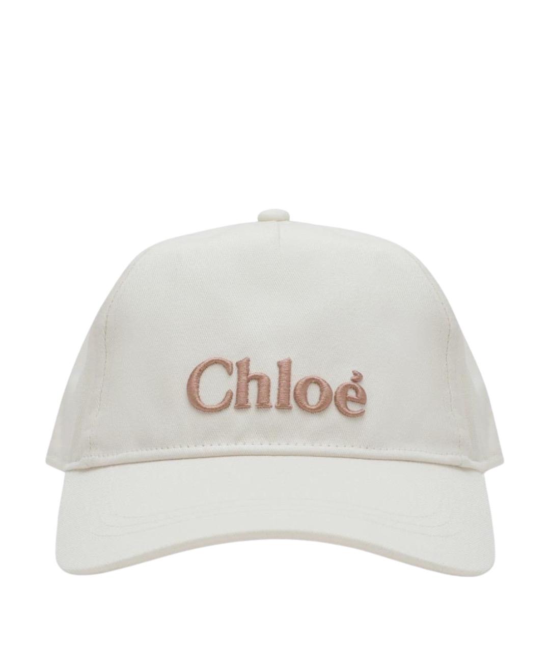 CHLOE Белая хлопковая кепка, фото 1