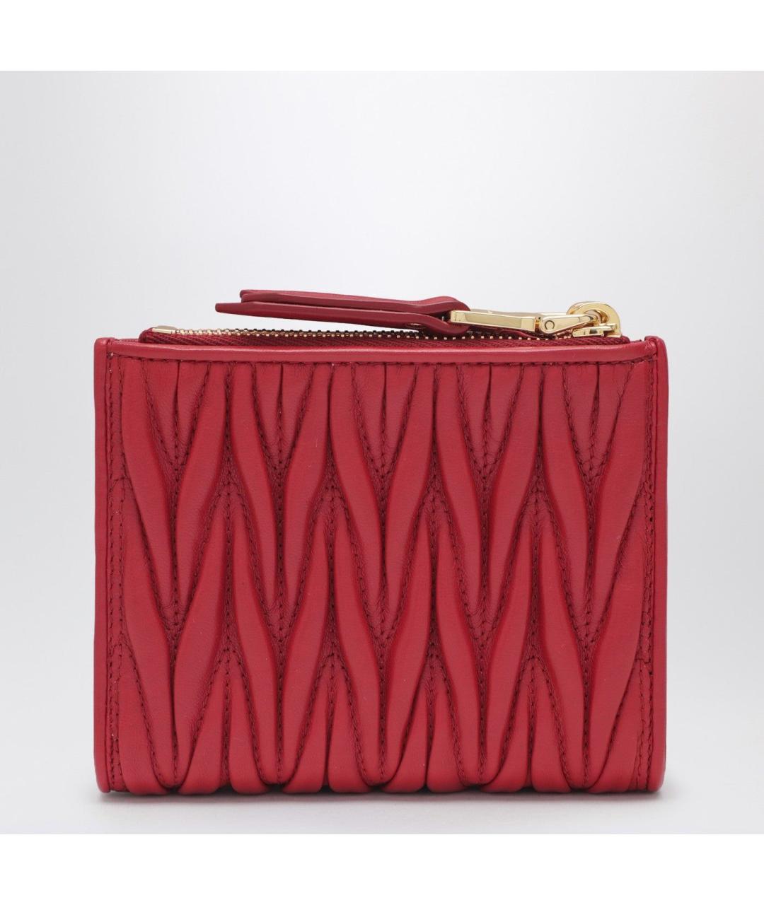 MIU MIU Красный кожаный кошелек, фото 2