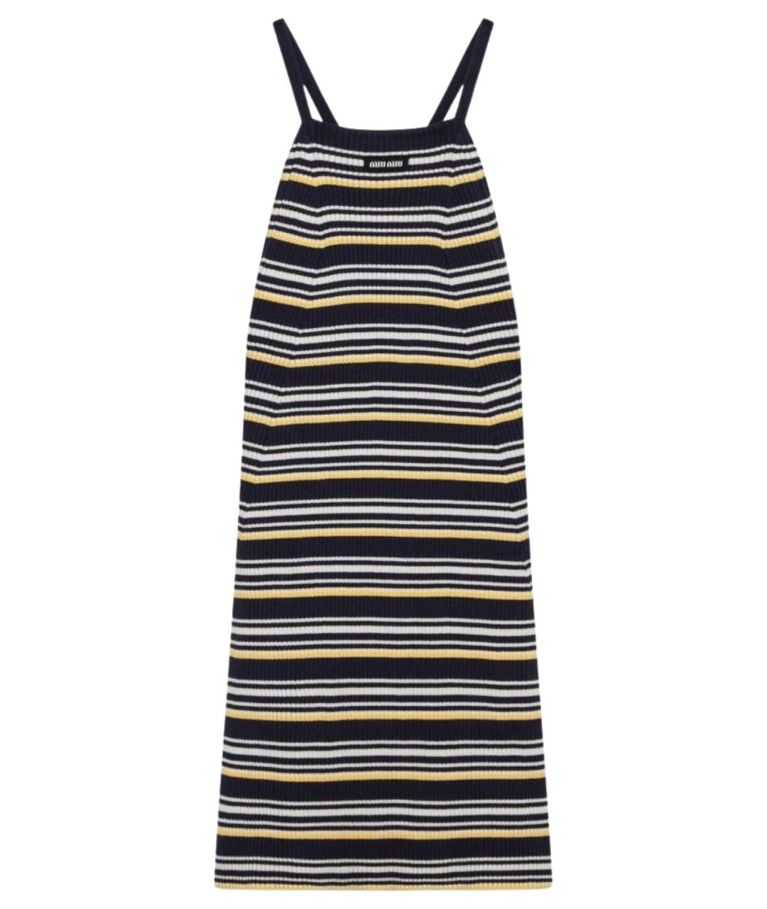 MIU MIU Черное хлопковое повседневное платье, фото 1