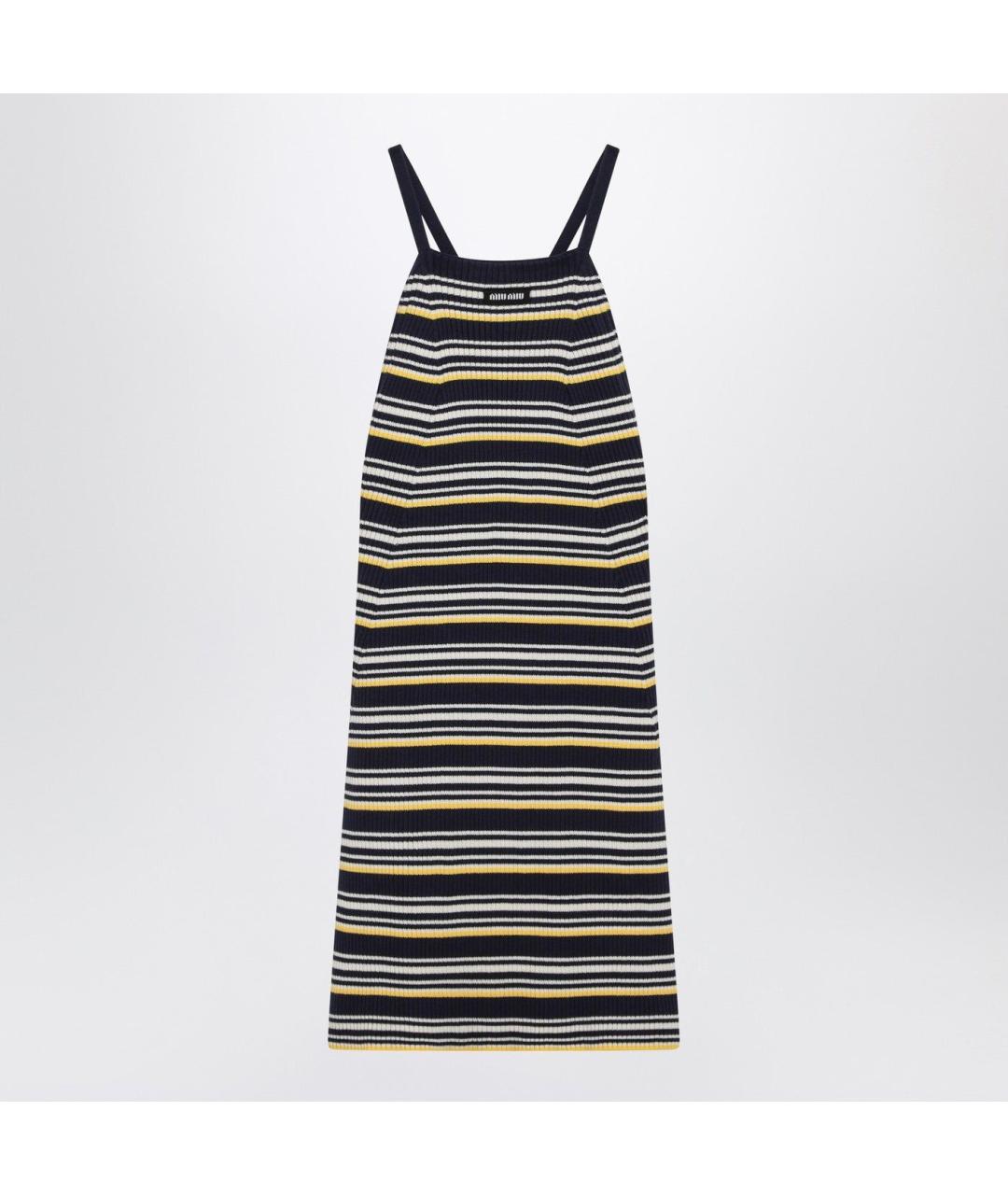 MIU MIU Черное хлопковое повседневное платье, фото 3