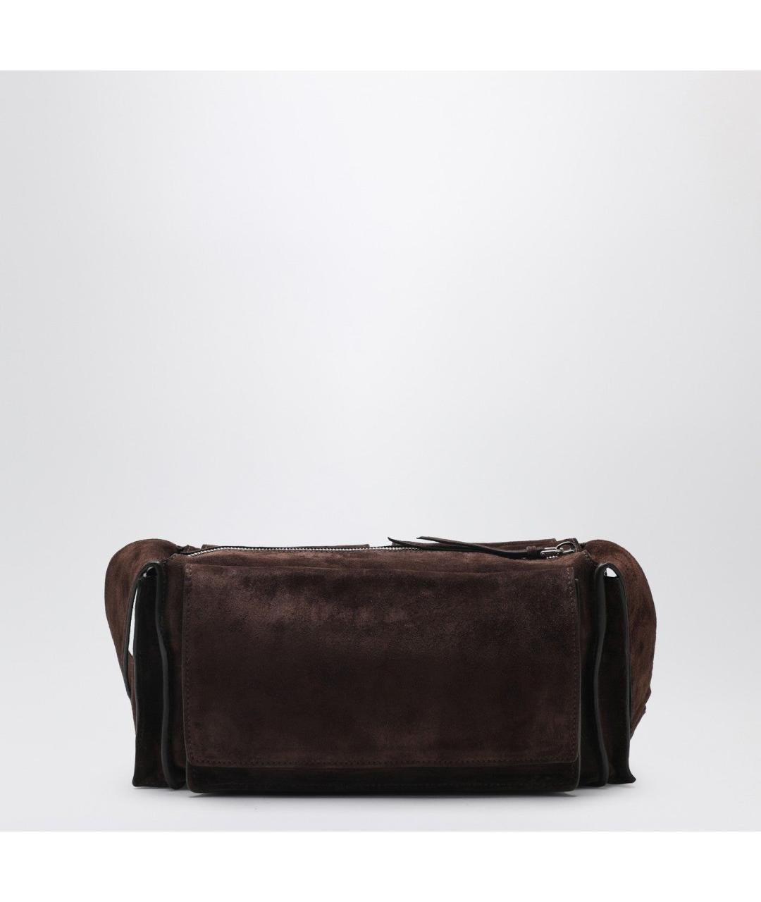 MIU MIU Коричневая замшевая сумка через плечо, фото 2