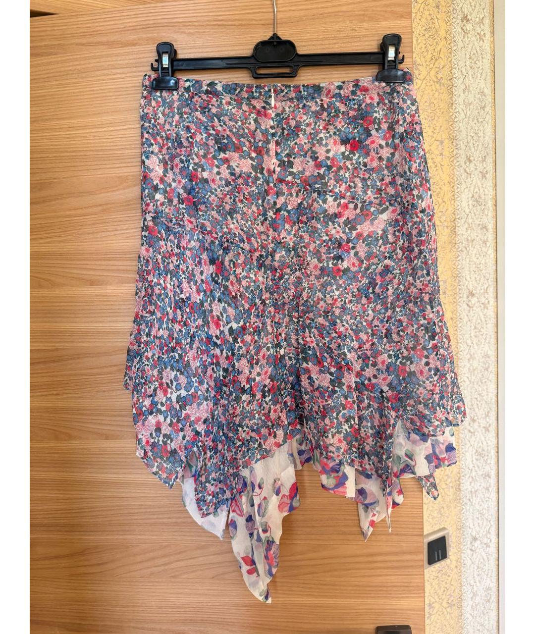 ISABEL MARANT Мульти шелковая юбка миди, фото 3