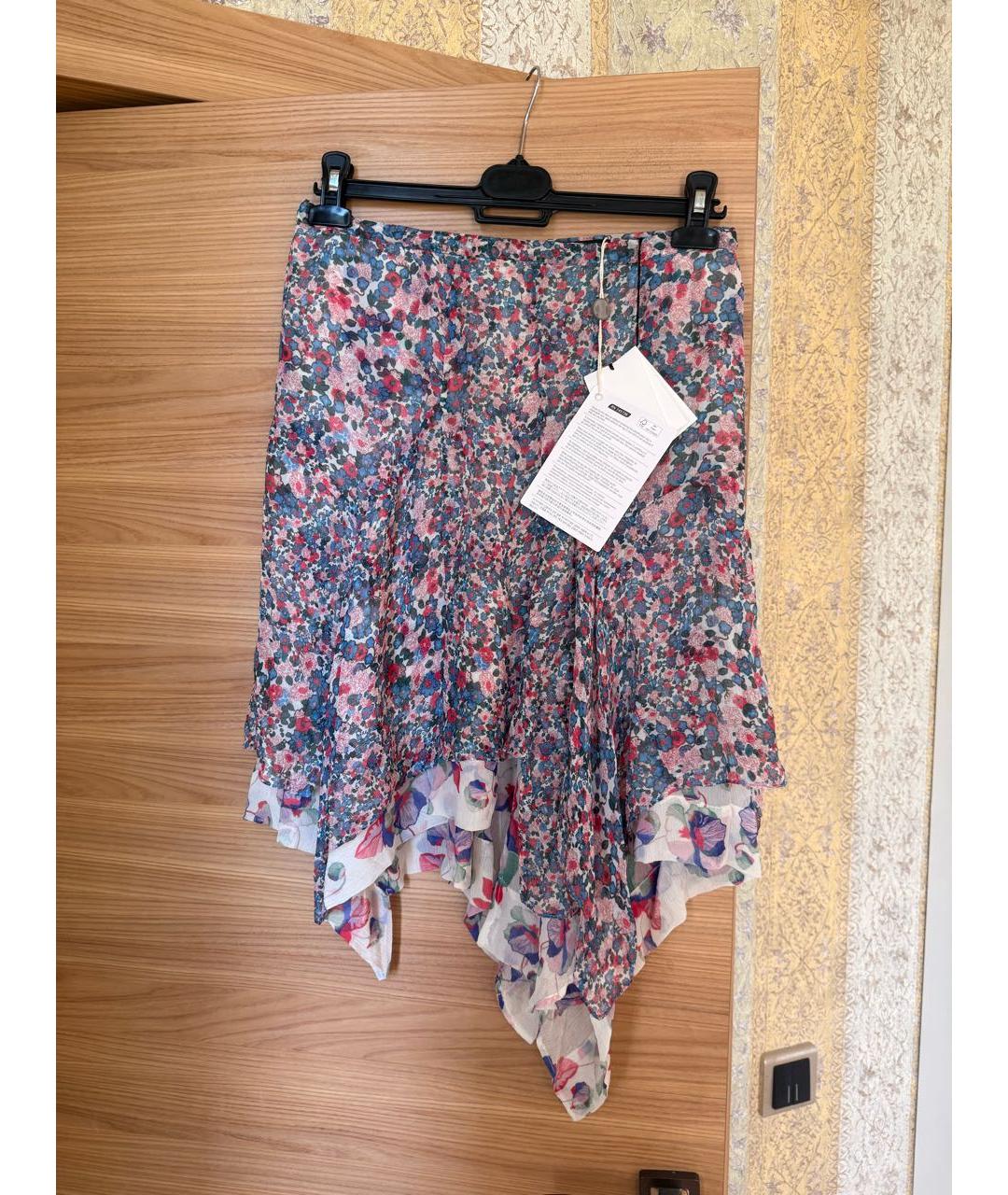 ISABEL MARANT Мульти шелковая юбка миди, фото 2
