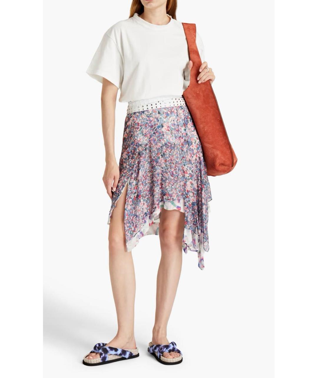 ISABEL MARANT Мульти шелковая юбка миди, фото 7