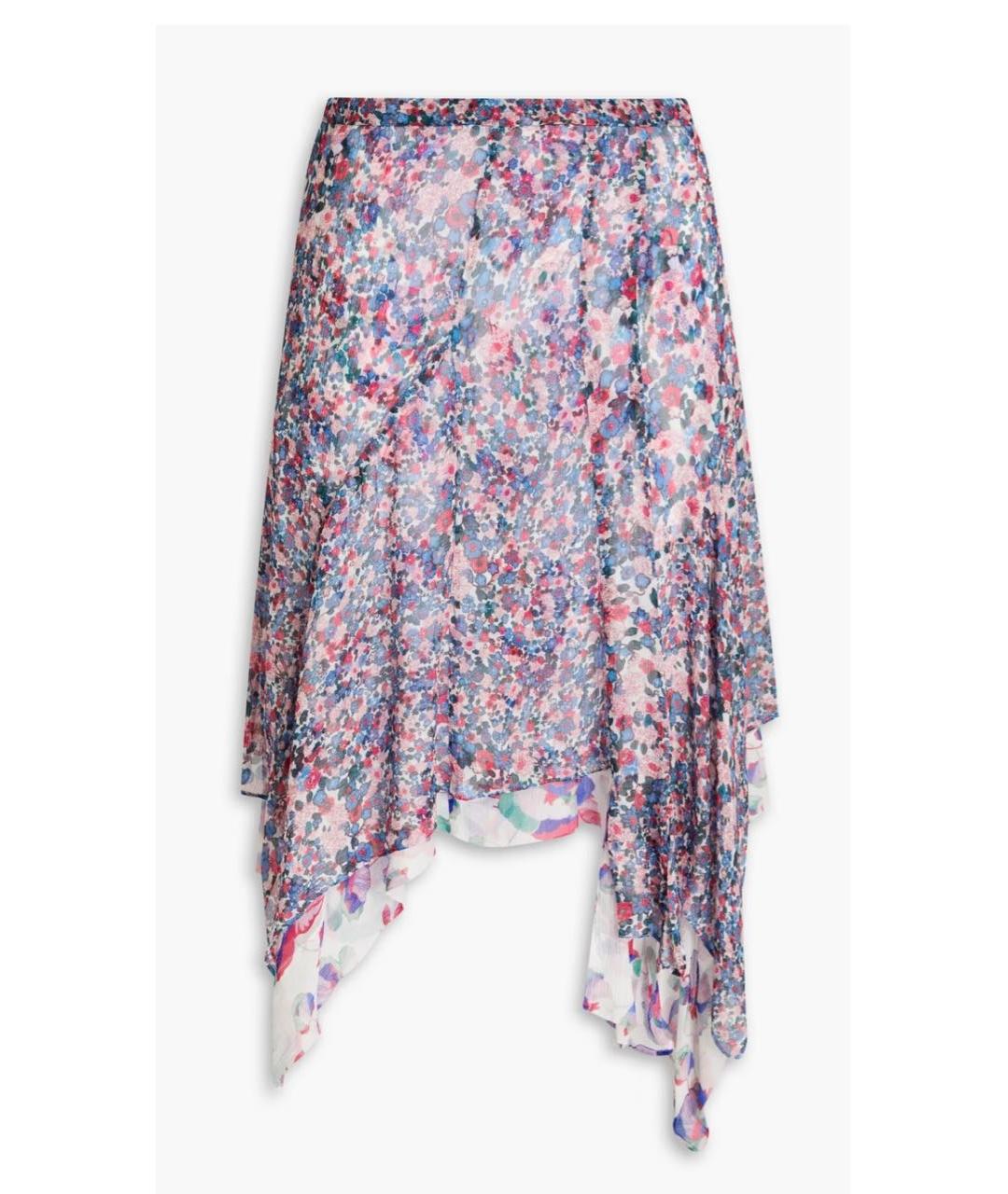 ISABEL MARANT Мульти шелковая юбка миди, фото 9