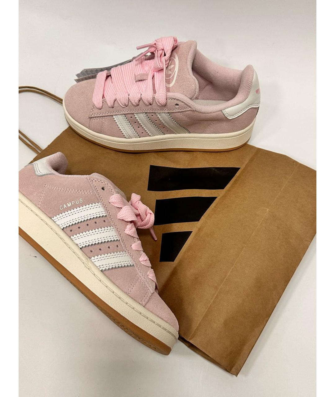 ADIDAS Розовые замшевые кеды, фото 8