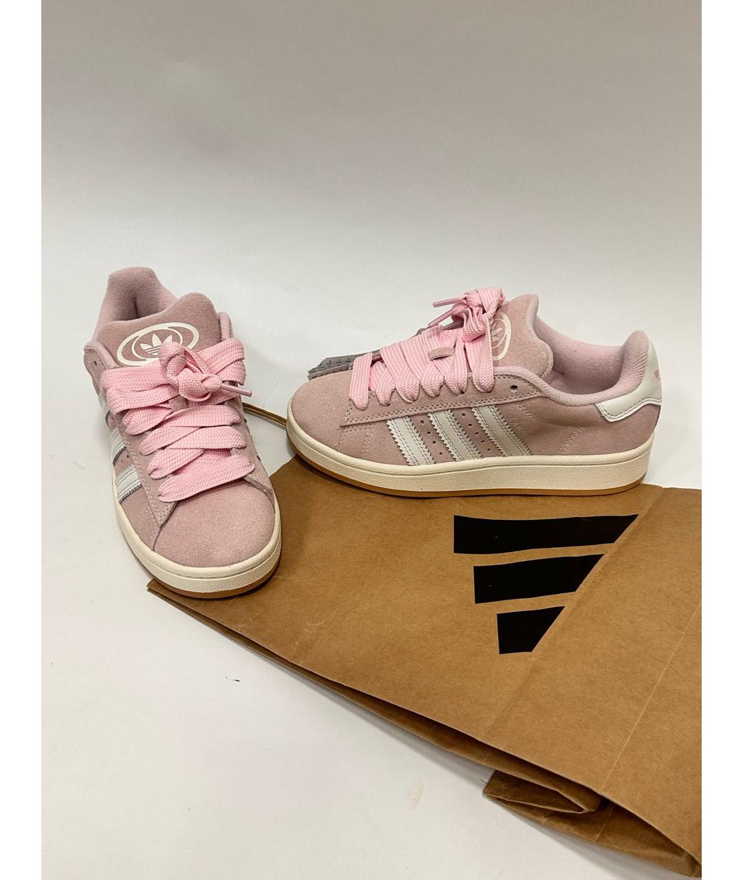 ADIDAS Розовые замшевые кеды, фото 3