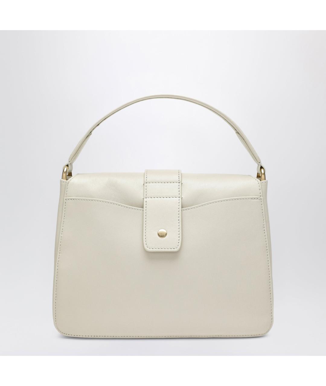 BURBERRY Бежевая кожаная сумка с короткими ручками, фото 2