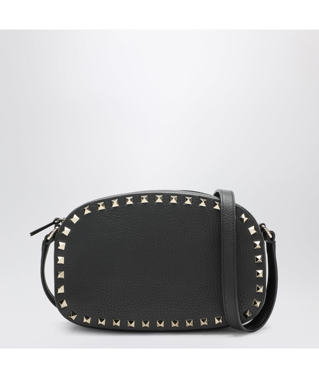 VALENTINO Черная кожаная сумка через плечо, фото 3